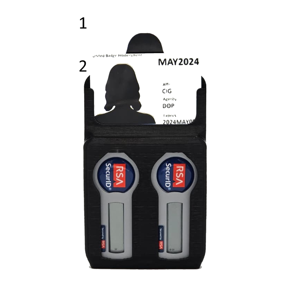 2 ID + 2 RSA Token Badge Holder alternate view