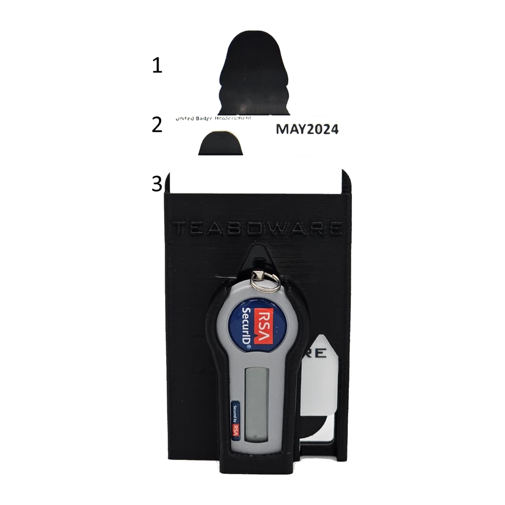 3 ID + 1 RSA Token Badge Holder alternate view